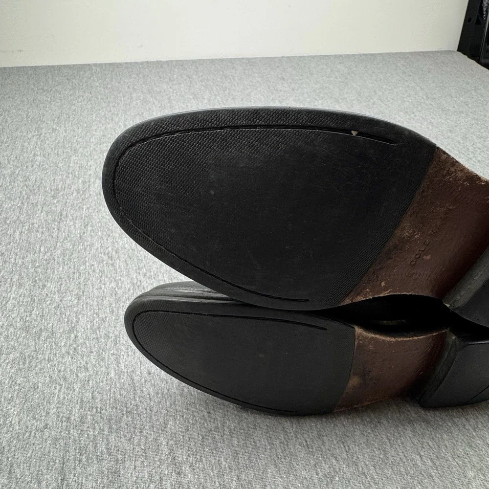 Cole Haan Wingtip Chukka Black Leather Ankle Boot Mens Sz 8.5M Wedding Casual